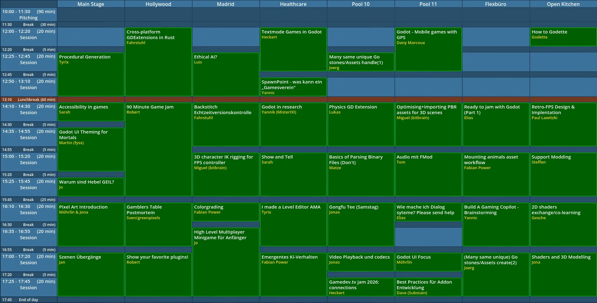 schedule